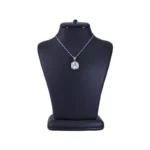 گردنبند استیل زنانه نگین مربع درشت | xp 41694