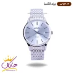 ساعت الکسا مردانه فلزی نقره ای 0074/4