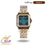 ساعت الکسا زنانه فلزی صفحه سبز 2007/2