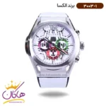 ساعت الکسا مردانه بند چرم سفید کرنوگراف 3003/1