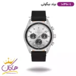 ساعت بیگوتی مردانه بند چرمی صفحه نقره ای کد BG.1.10490-1