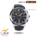 ساعت بیگوتی مردانه بند چرمی صفحه سبز کد BG.1.10521-4