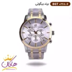 ساعت بیگوتی مردانه فلزی صفحه سفید فول تایم کد BGT 0268-6