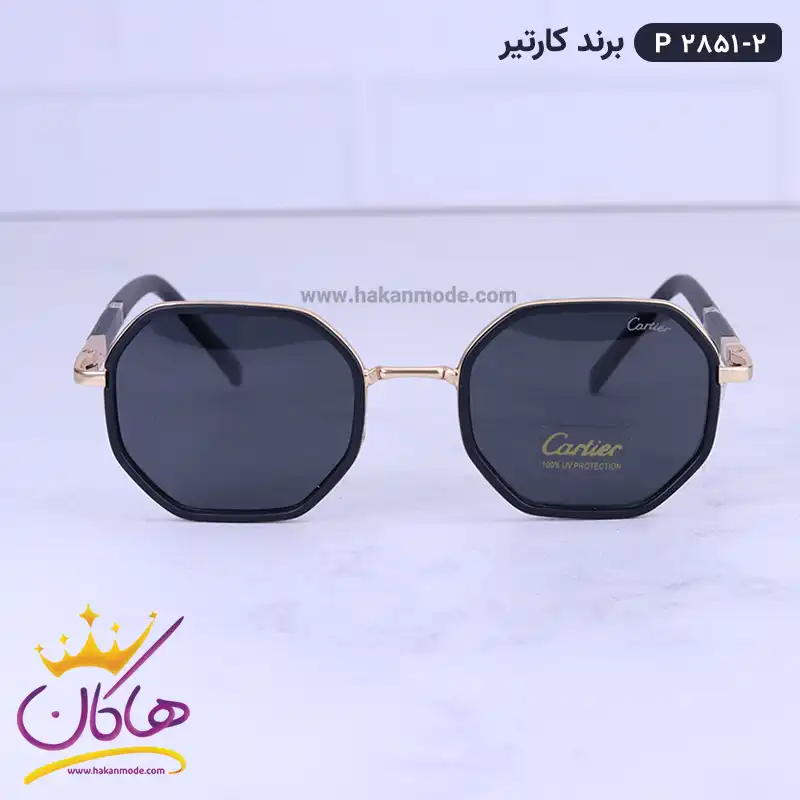 عینک آفتابی کارتیر مردانه فلز طلایی P 2851/2 عینک آفتابی کارتیر مردانه فلز طلایی P 2851/2 - Image 1