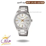 ساعت کاسیو مردانه فلزی تمام نقره ای MTP-1302D-7A2VDF