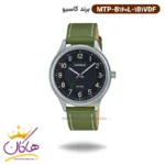 ساعت کاسیو مردانه بند چرم سبز MTP-B160L-1B1VDF