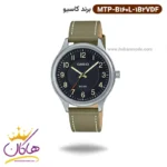 ساعت کاسیو مردانه بند چرم سبز MTP-B160L-1B2VDF