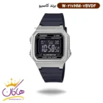 ساعت کاسیو مردانه رابر مشکی دیجیتالی W-217HM-7BVDF