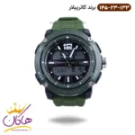 ساعت کاترپیلار مردانه بند رابر سبز دو زمانه MF.145.23.133