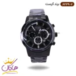ساعت کرست مردانه فلزی مشکی دو زمانه مدل crest 6239/2