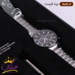 ساعت کرست مردانه صفحه مشکی فول دیت مدل 9021/2