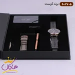 ساعت کرست مردانه استیل مشکی دو زمانه مدل 9027/5
