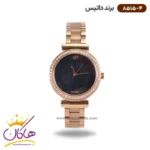 ساعت داتیس زنانه فلزی رزگلد صفحه مشکی 8515/4