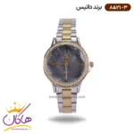 ساعت داتیس زنانه فلزی قاب نگین دار صفحه طوسی 8521/3