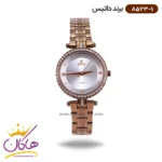 ساعت داتیس زنانه فلزی نسکافه ای صفحه سفید 8523/1