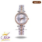 ساعت داتیس زنانه فلزی قاب نگین دار صفحه سفید 8523/2