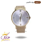 ساعت مچی مردانه داتیس بند حصیری طلایی مدل 8533/1