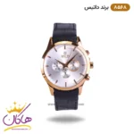 ساعت داتیس مردانه بند چرمی مشکی قاب رزگلد 8568/2