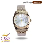 ساعت داتیس مردانه فلزی طلایی صفحه سفید 8588/2
