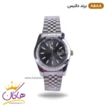 ساعت داتیس مردانه فلزی نقره ای صفحه مشکی 8588/6