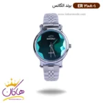 ساعت الگانس زنانه بند استیل نقره ای صفحه سبز ER 2108/1
