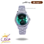 ساعت الگانس زنانه بند استیل نقره ای صفحه سبز ER 2153/1