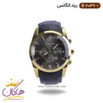 ساعت الگانس مردانه بند چرمی صفحه مشکی G2037/1