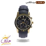 ساعت الگانس زنانه بند چرمی قاب طلایی L2034/8