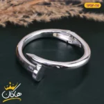 دستبند استیل زنانه النگویی طرح میخ | 1212/17