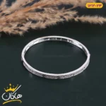 دستبند استیل زنانه النگویی کارتیر نگینی | کد 1212/23