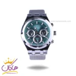 ساعت مچی فروچی مردانه فلزی بند حصیری نقره ای صفحه سبز FC03290/02