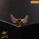 انگشتر استیل زنانه بال فرشته نگین دار | ysx 533/1