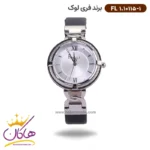 ساعت فری لوک زنانه بند چرم مشکی قاب نقره ای 10115/1