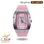 ساعت فری لوک زنانه بند رابر صورتی قاب نقره ای 10431/5