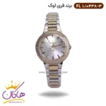 ساعت فری لوک زنانه فلزی نقره ای طلایی قاب نگین دار 10438/3