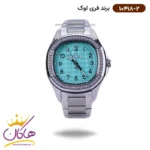 ساعت فری لوک زنانه فلزی قاب مربع نگین دار 10418/2