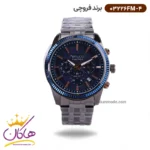 ساعت فروچی مردانه فلزی مشکی صفحه سورمه ای 03226fm-4