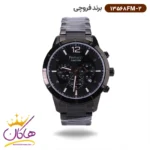 ساعت فروچی مردانه فلزی تمام مشکی سه موتوره 13568fm/2