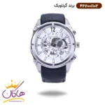 ساعت گرناویک مردانه بند چرم صفحه سفید کرنوگراف 467001102