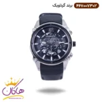 ساعت گرناویک مردانه بند چرم مشکی کرنوگراف 467007302