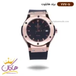 ساعت هابلوت زنانه بند رابر قاب رزگلد 777/11