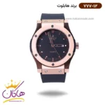 ساعت هابلوت مردانه بند رابر قاب رزگلد 777/12