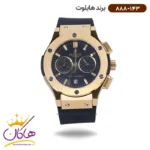 ساعت هابلوت زنانه کرنوگراف بند رابر مشکی 888/143