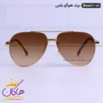 عینک هوگو باس مردانه خلبانی طلایی مدل BOSS 20