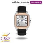 ساعت جی جی پولو مردانه بند چرمی قاب مربع کد 1222/11525/4
