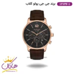 ساعت جی جی پولو مردانه بند چرمی قهوه ای کد 12746/1 دو زمانه