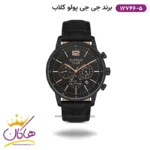 ساعت جی جی پولو مردانه بند چرمی مشکی کد 12746/5 دو زمانه