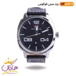 ساعت مینی فوکوس مشکی بند چرم نقره ای Mini Focus | MF 0013/2