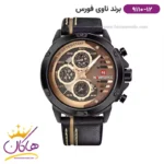 ساعت مردانه نیوی فورس اسپرت بند چرم مشکی فول تایم 9110/12