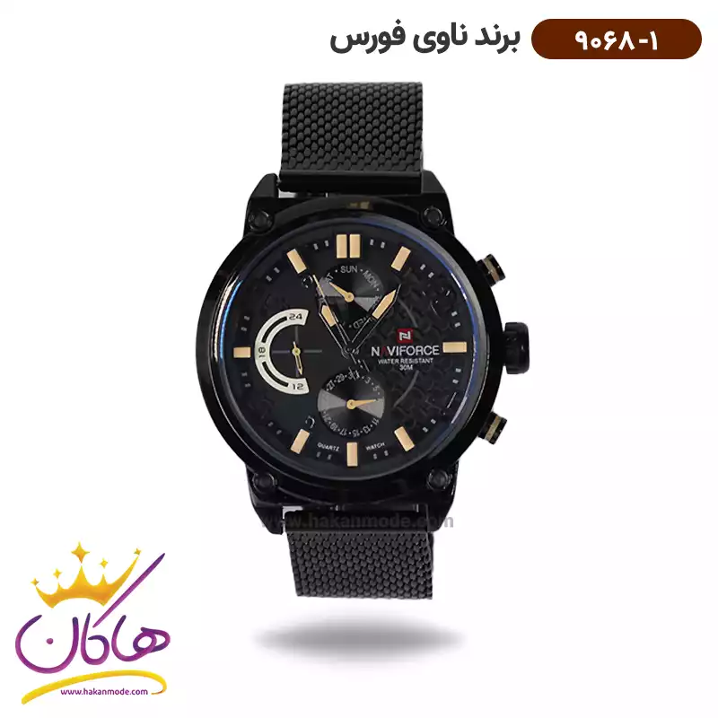 ساعت عقربه ای مردانه نیوی فورس فول دیت مدل NF9068-01 ساعت عقربه ای مردانه نیوی فورس فول دیت مدل NF9068-01 - Image 1